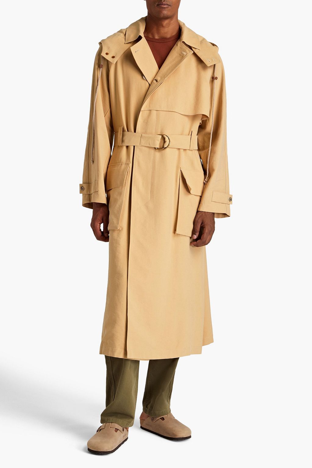 NANUSHKA Herb belted Lyocell-blend twill trench coat