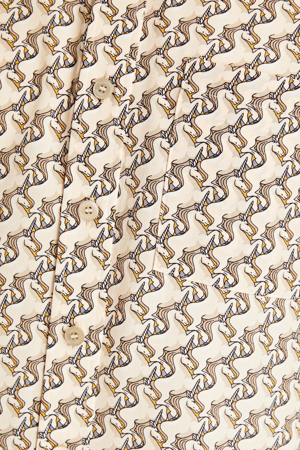 BURBERRY Bedrucktes Hemd aus Seiden-Crêpe