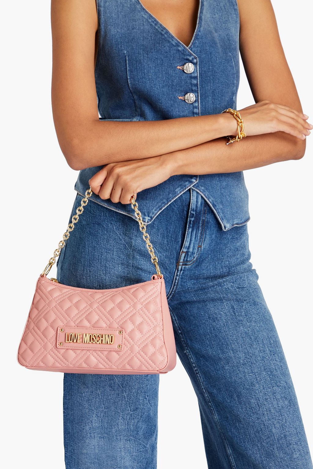 LOVE MOSCHINO Quilted faux leather shoulder bag