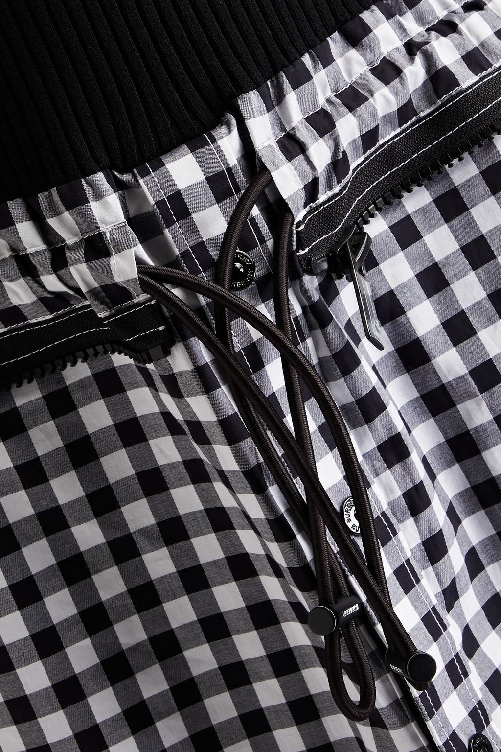 BURBERRY Minikleid aus einer gerippten Wollmischung mit Popeline-Einsatz