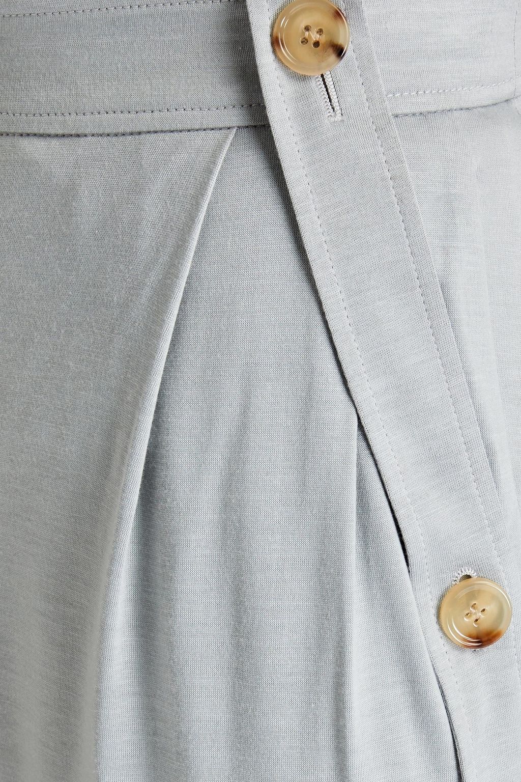 BURBERRY Pleated jersey tapered pants