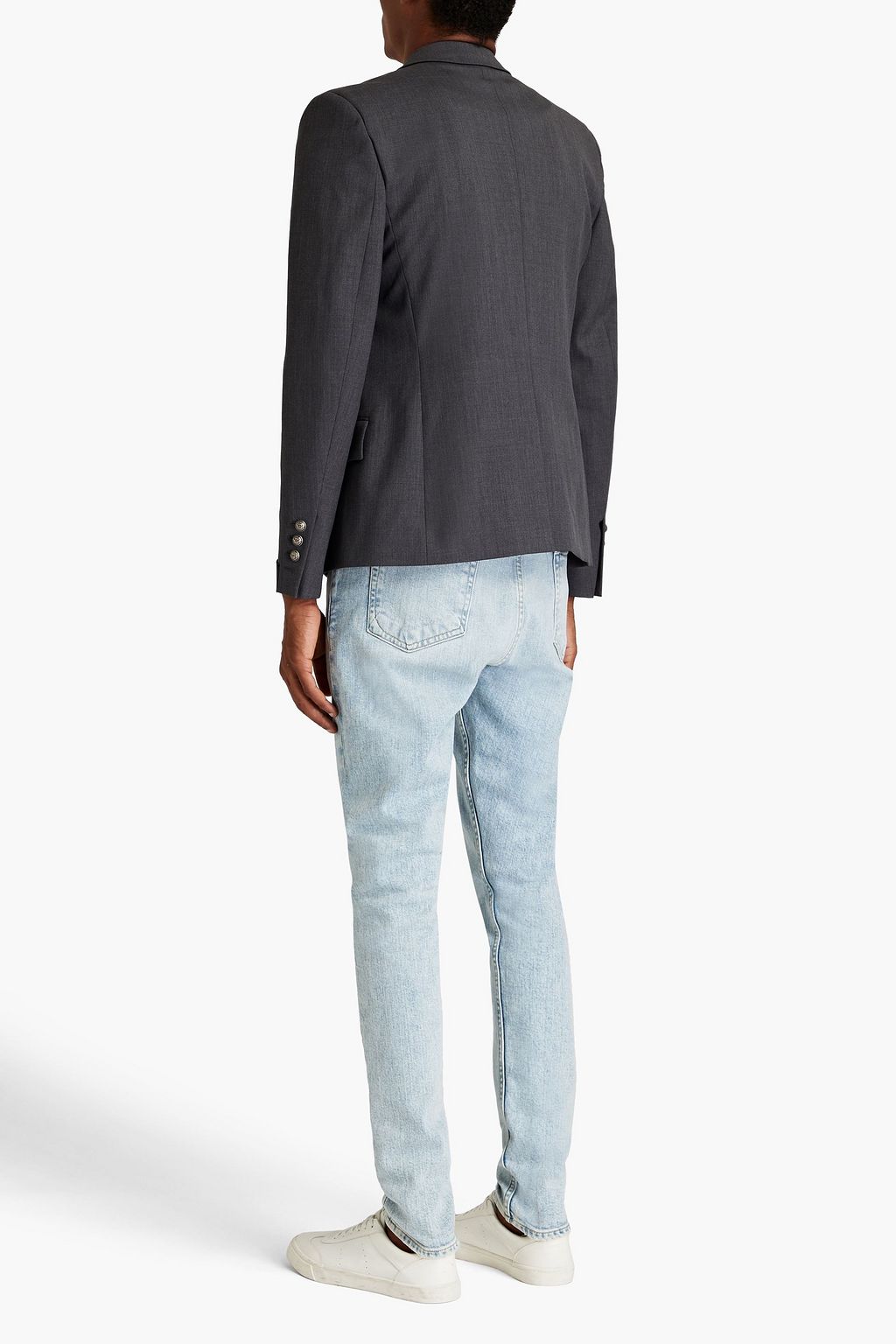 BALMAIN Mélange twill blazer