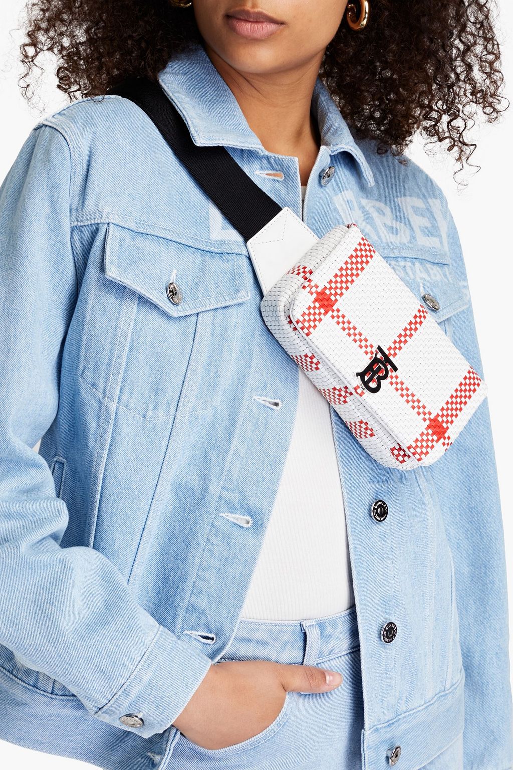 BURBERRY Woven leather belt bag