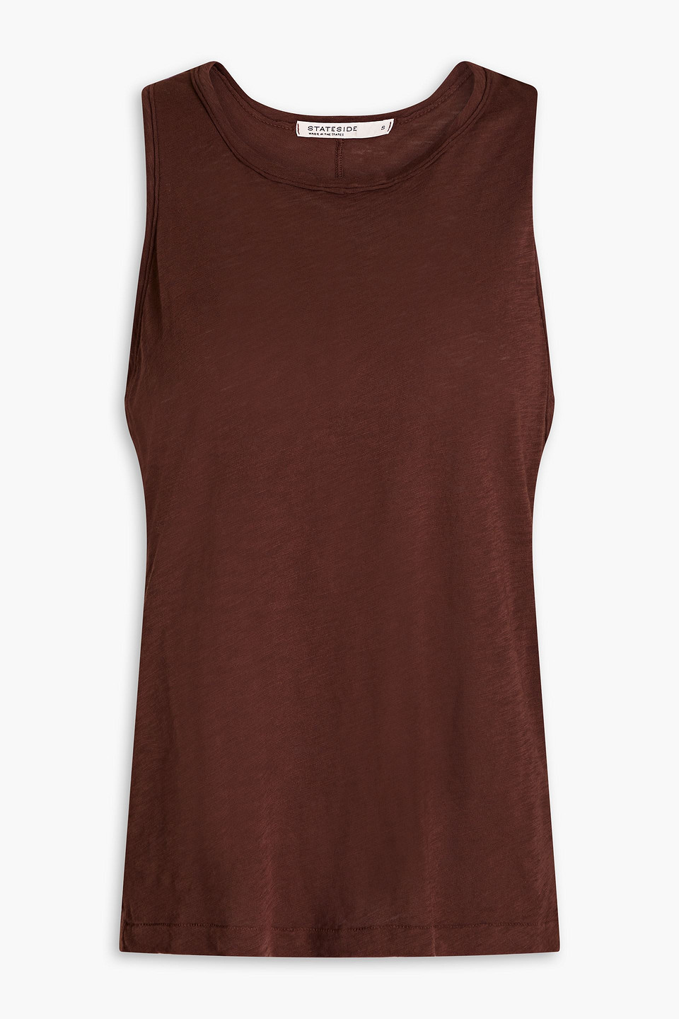 Stateside Slub Supima Cotton-jersey Tank In Brown