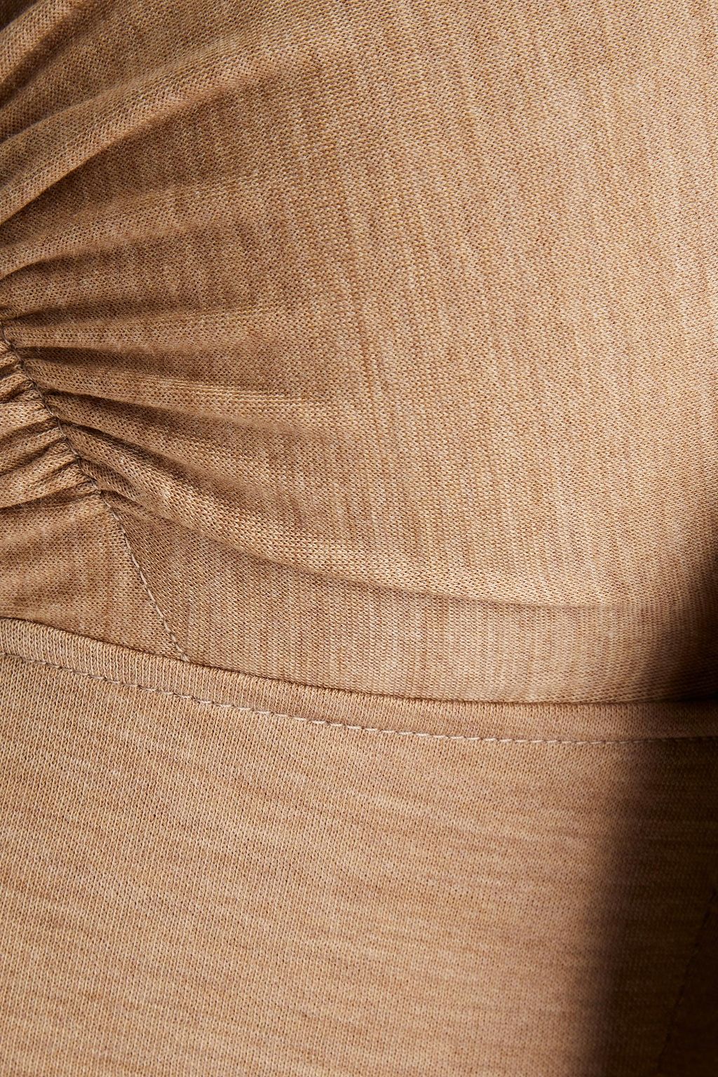 BURBERRY ウール&シルク混ジャージー 　ワンピース ギャザー入り カットアウト