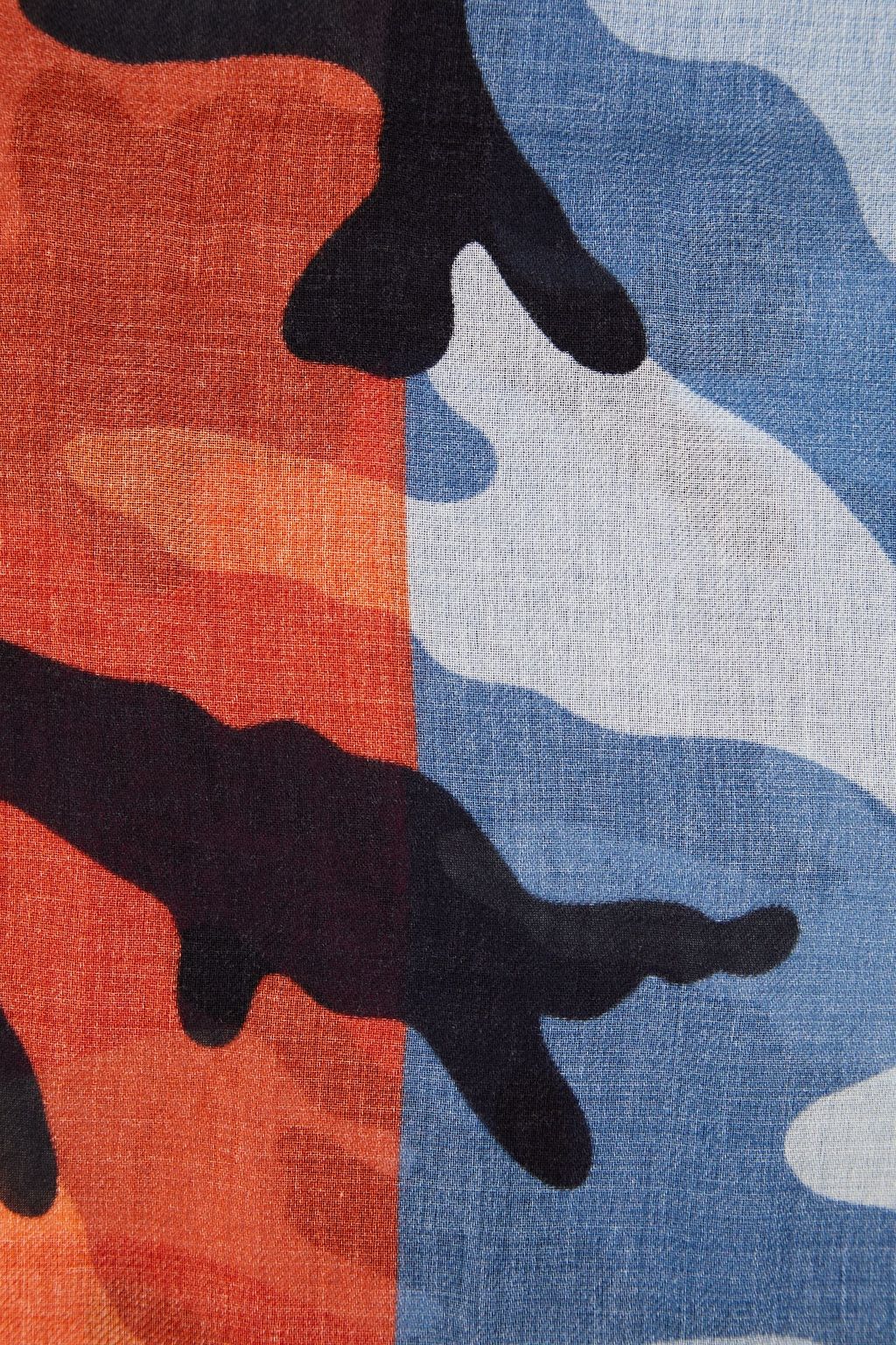 VALENTINO GARAVANI Camouflage-print modal and cashmere-blend twill scarf