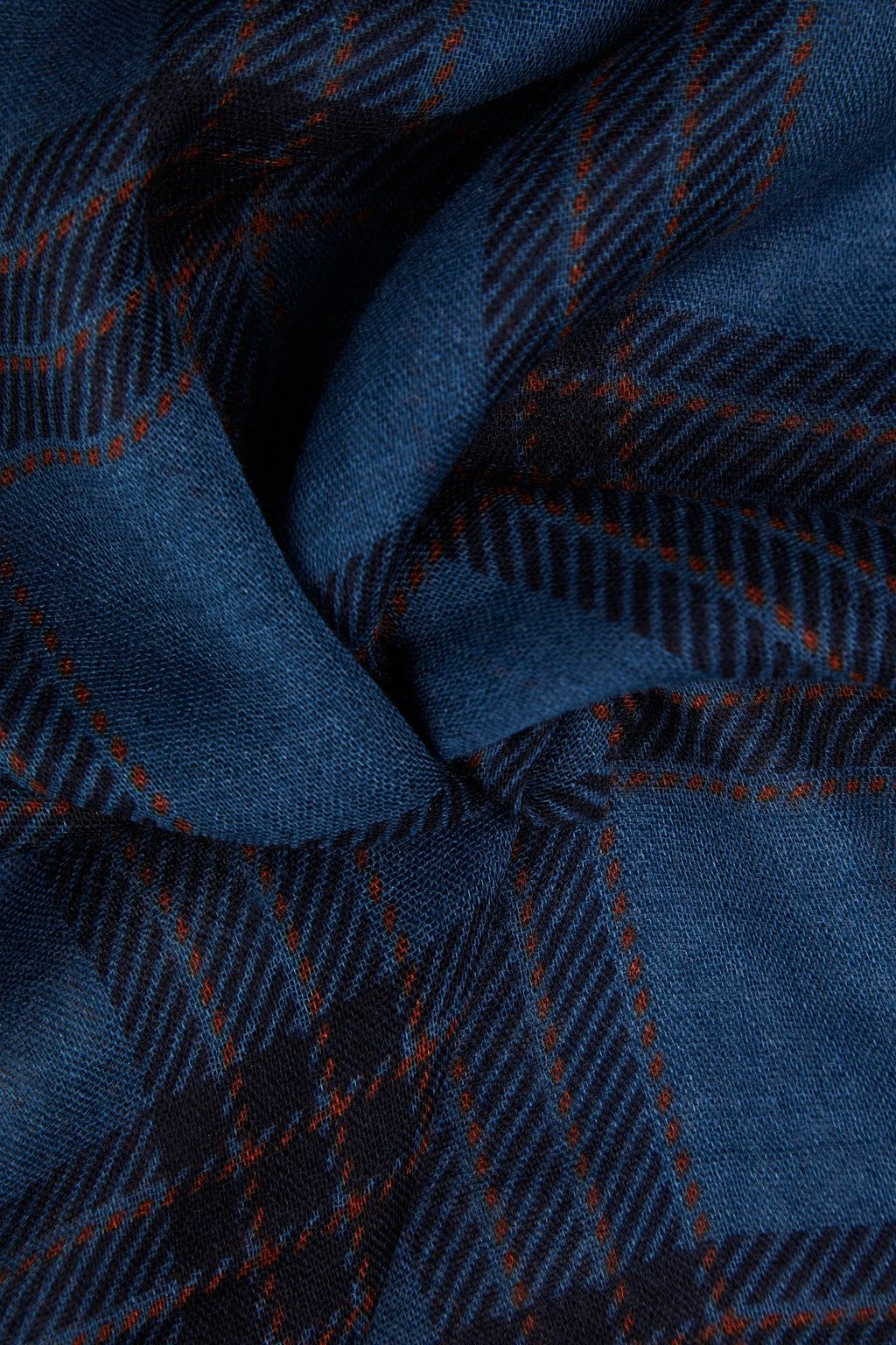 VALENTINO GARAVANI Checked cashmere, silk and wool-blend scarf