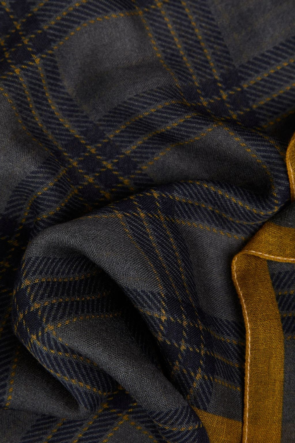 VALENTINO GARAVANI Checked cashmere, silk and wool-blend scarf