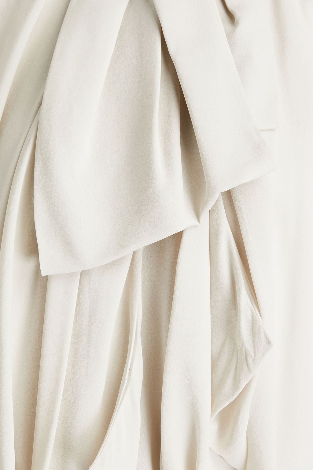 BALMAIN Bow-embellished silk crepe de chine blouse