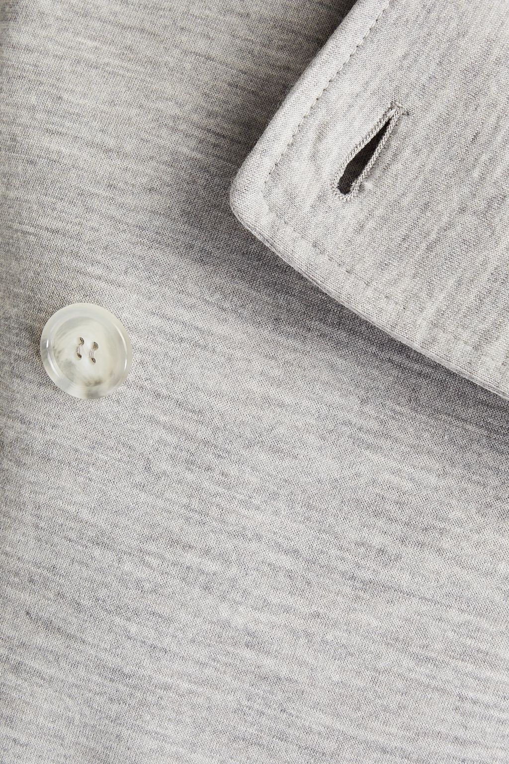 BURBERRY Doppelreihiger Mantel aus Jersey aus Stretch-Wolle mit Strickeinsatz