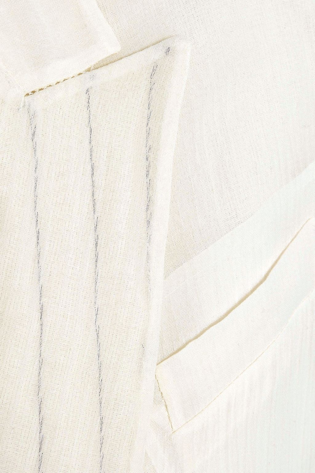 FERRAGAMO Double-breasted cotton-gauze blazer