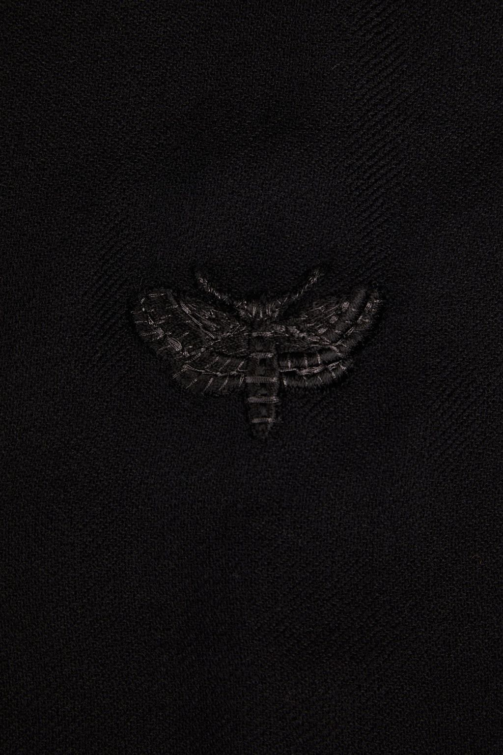VALENTINO GARAVANI Embroidered wool, cashmere and silk-blend twill scarf