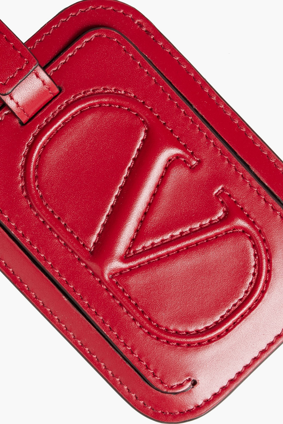 VALENTINO GARAVANI VLOGO LEATHER LUGGAGE TAG