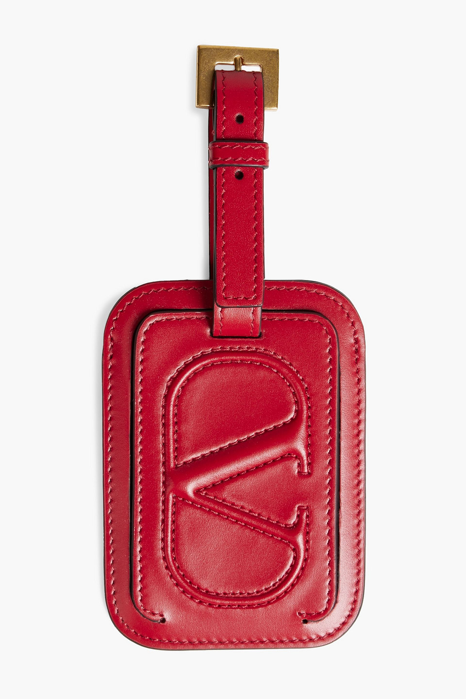 VALENTINO GARAVANI VLOGO LEATHER LUGGAGE TAG