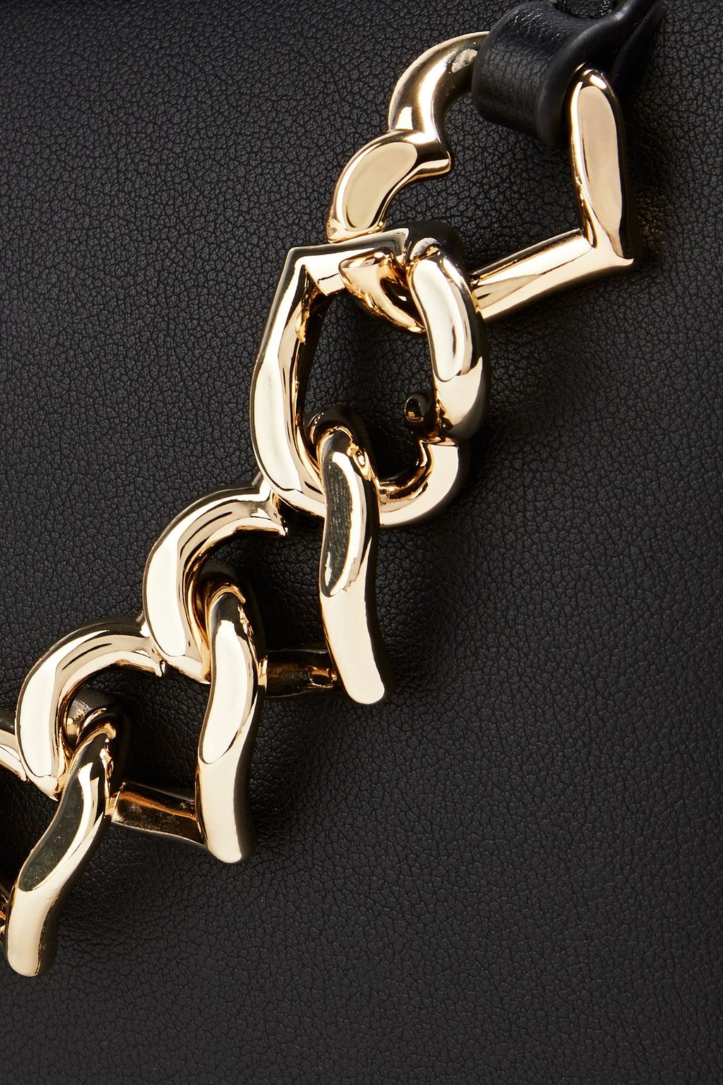 LOVE MOSCHINO Chain-embellished faux leather shoulder bag