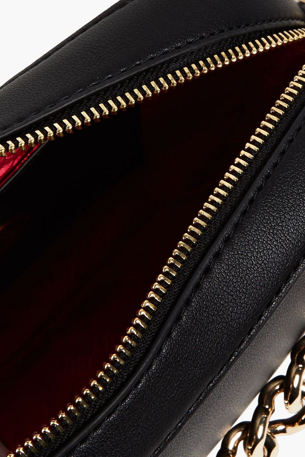 LOVE MOSCHINO Chain-embellished faux leather shoulder bag