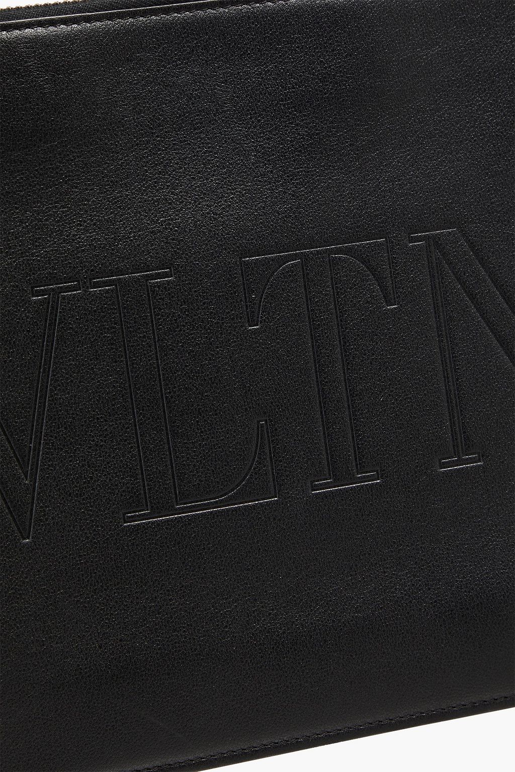 VALENTINO GARAVANI Logo-embossed leather clutch