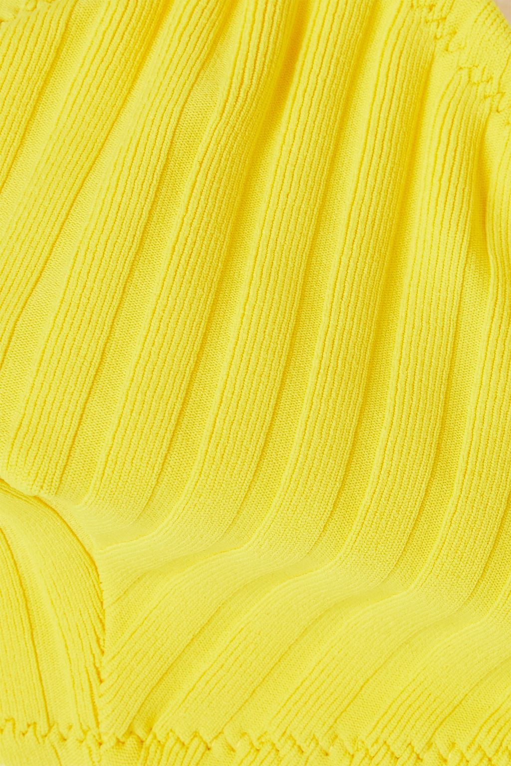 SOLID & STRIPED توب بكيني مثلث الشكل بتصميم مضلع