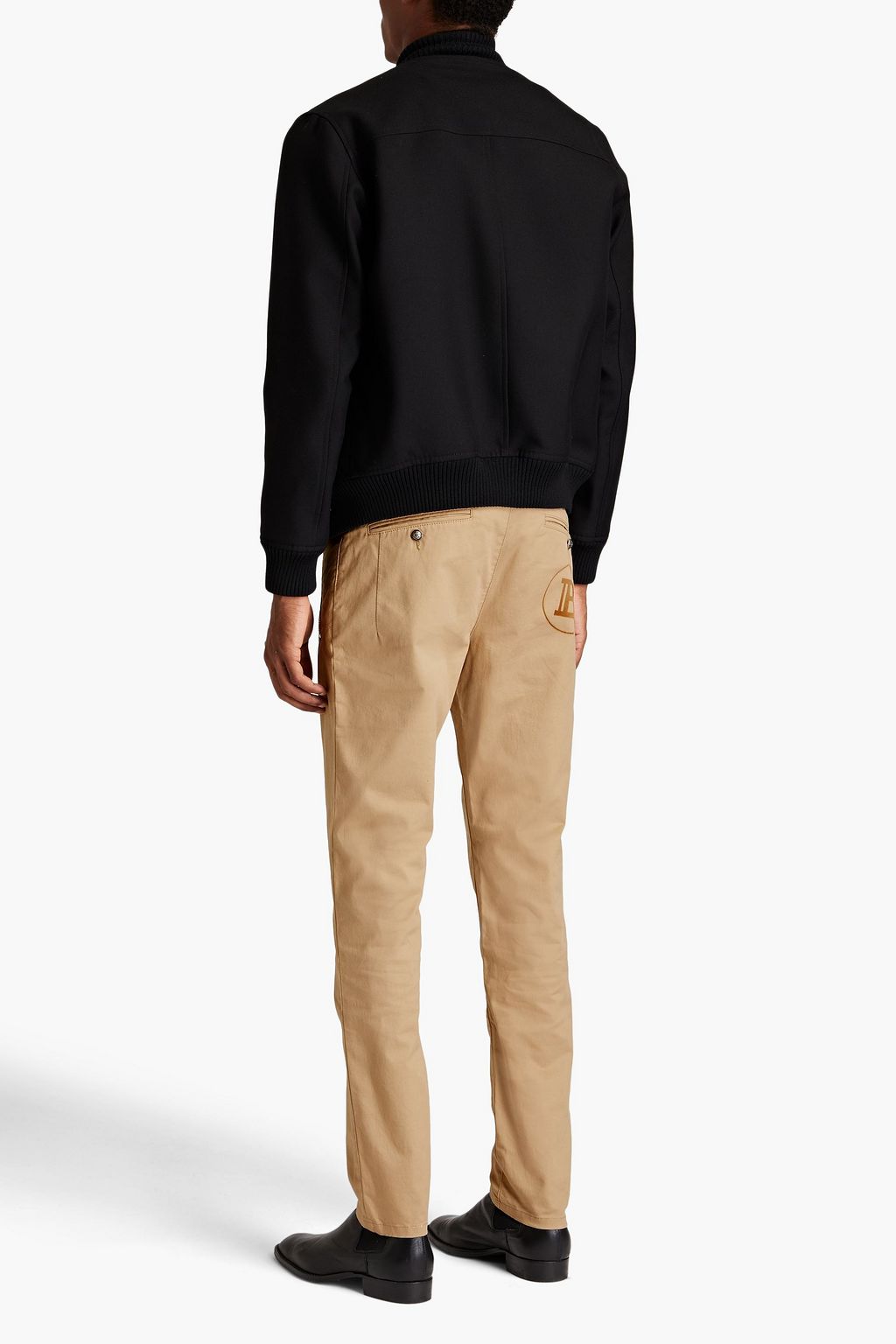 BALMAIN Flocked cotton-blend twill pants