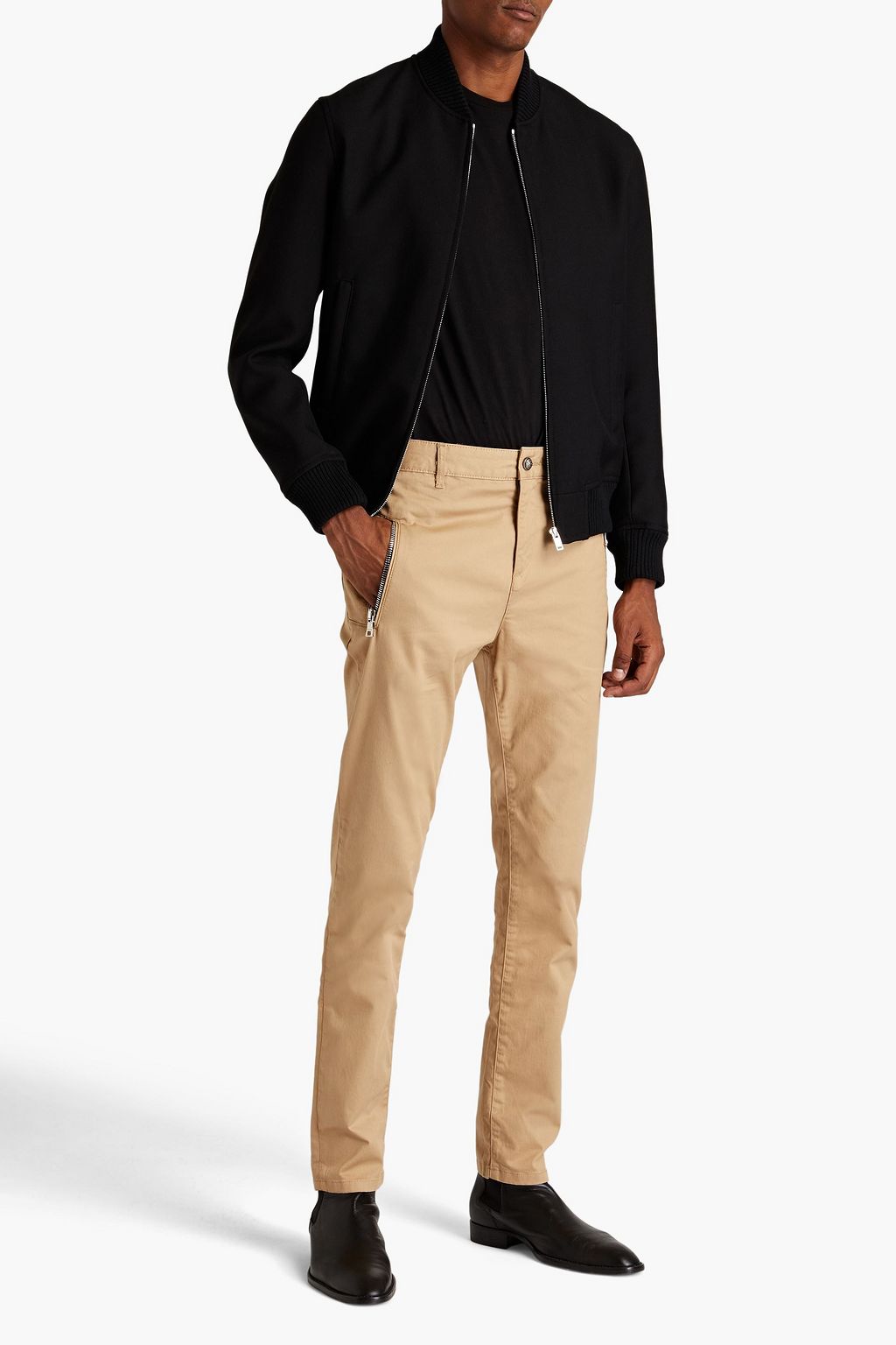 BALMAIN Flocked cotton-blend twill pants