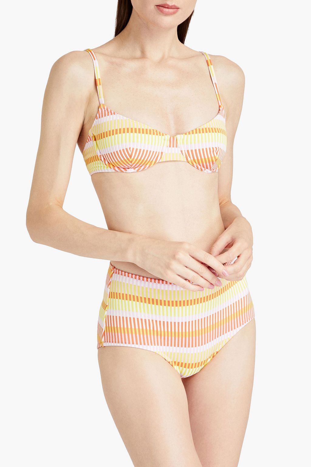 SOLID & STRIPED توب بكيني ’ديسي’ بقالب مدعم بسلك بتصميم مخطط