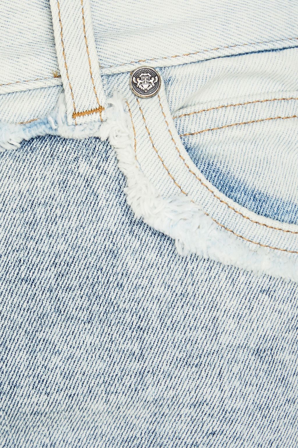 BALMAIN Jeans mit schmalem Bein aus Denim mit Fransen