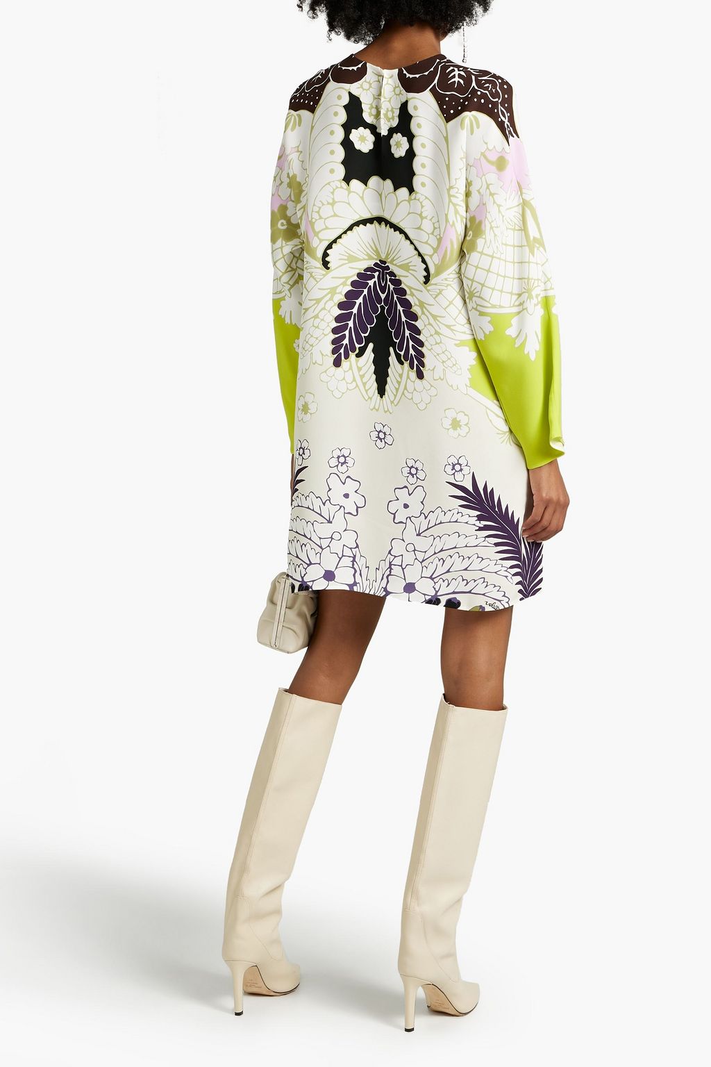 VALENTINO GARAVANI Printed crepe mini dress