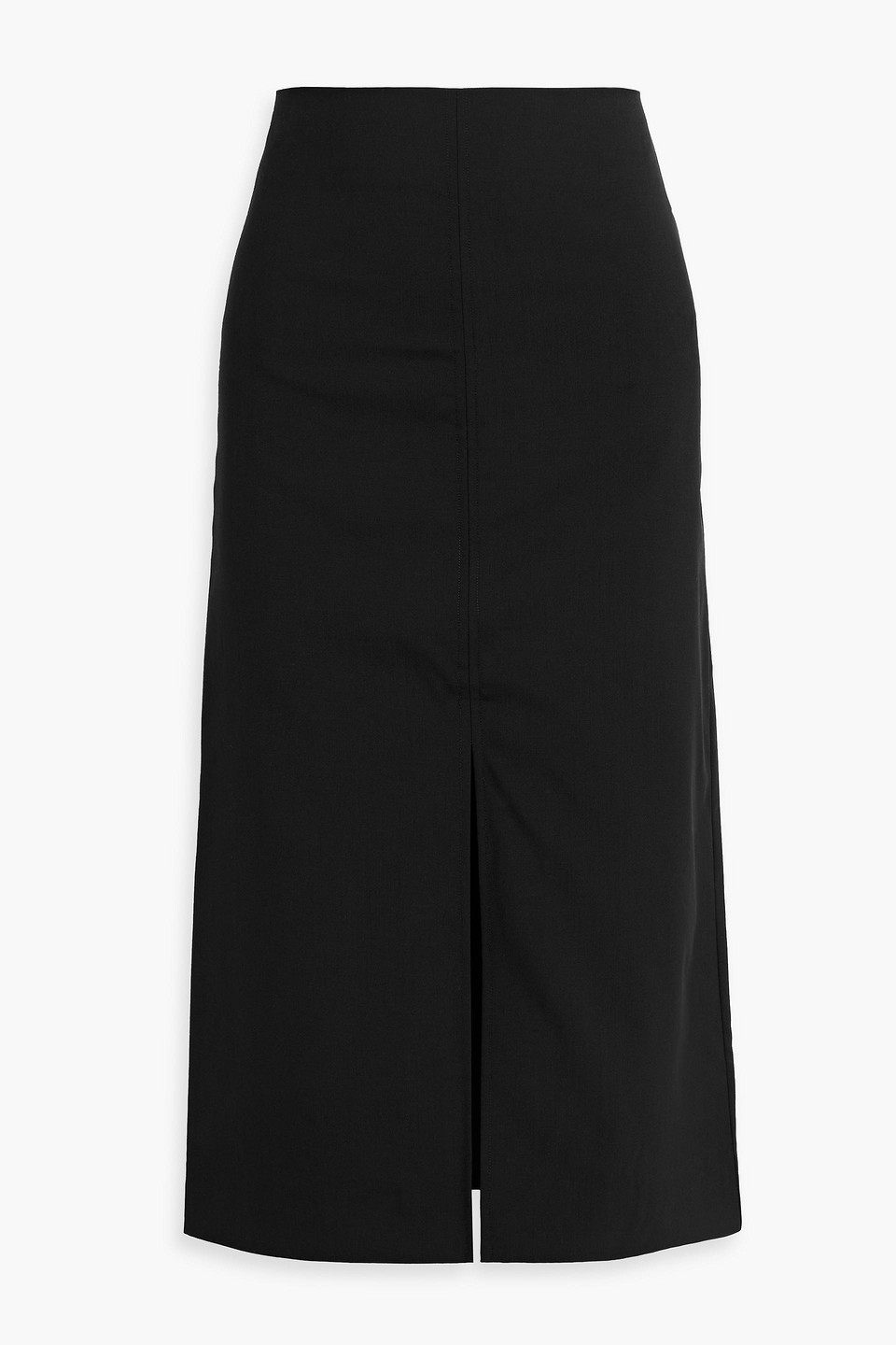 Co Wool Midi Skirt In Black