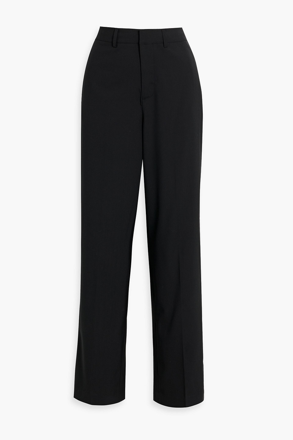 Co Wool Wide-leg Pants In Black