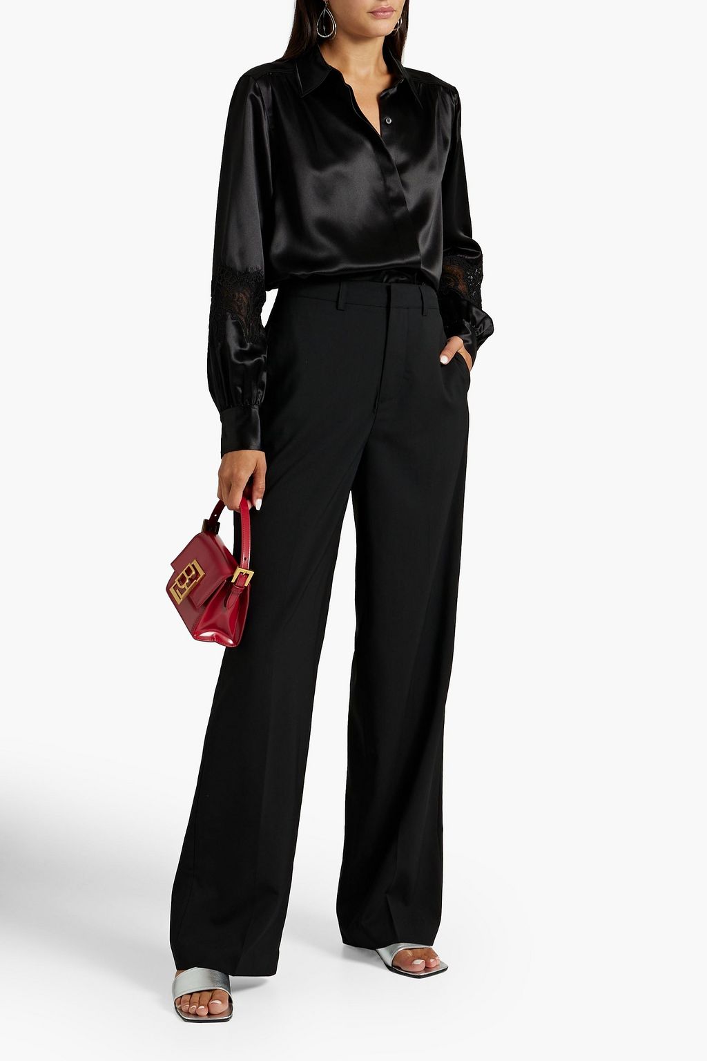 CO Wool wide-leg pants