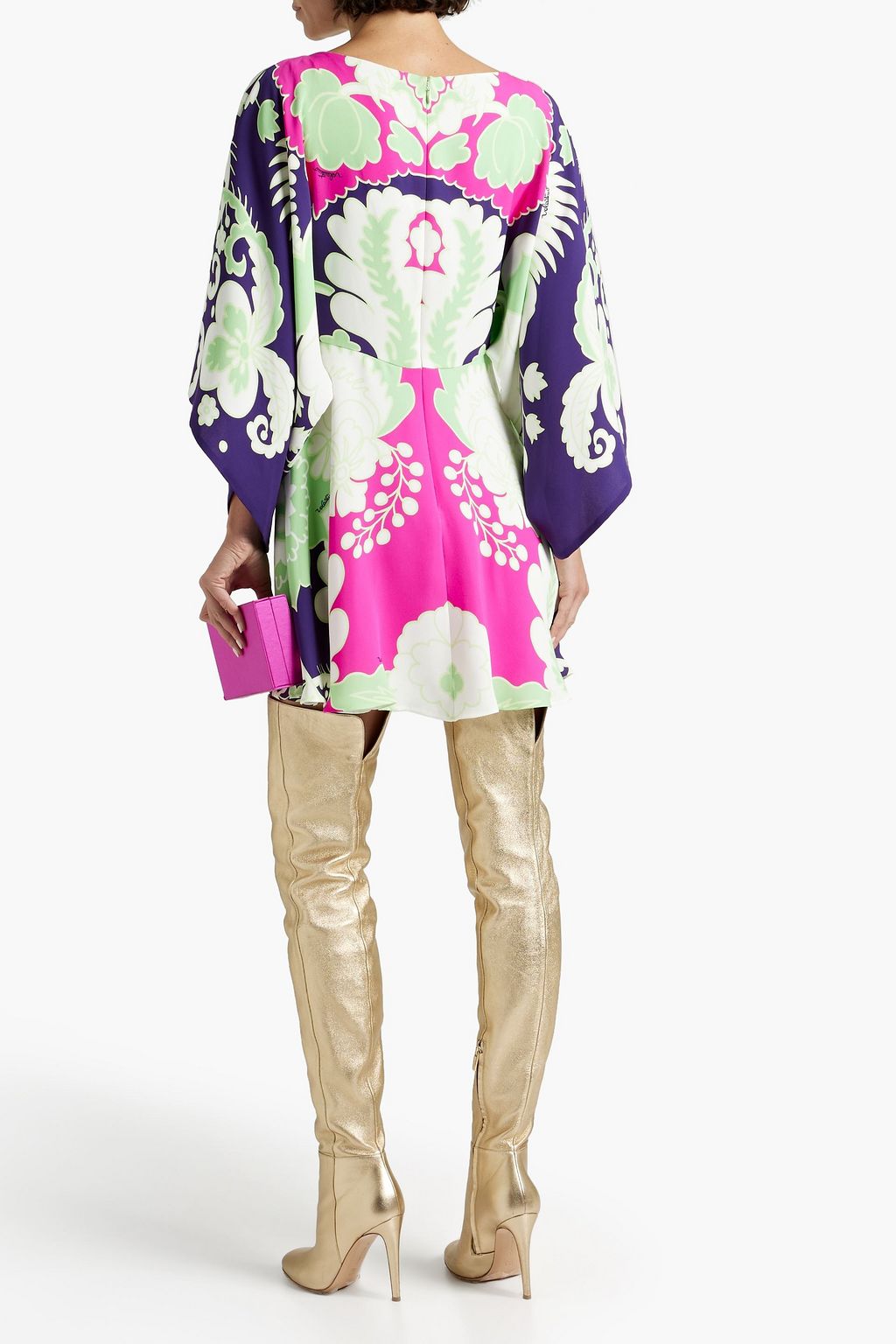 VALENTINO GARAVANI シルククレープ ミニワンピース プリント