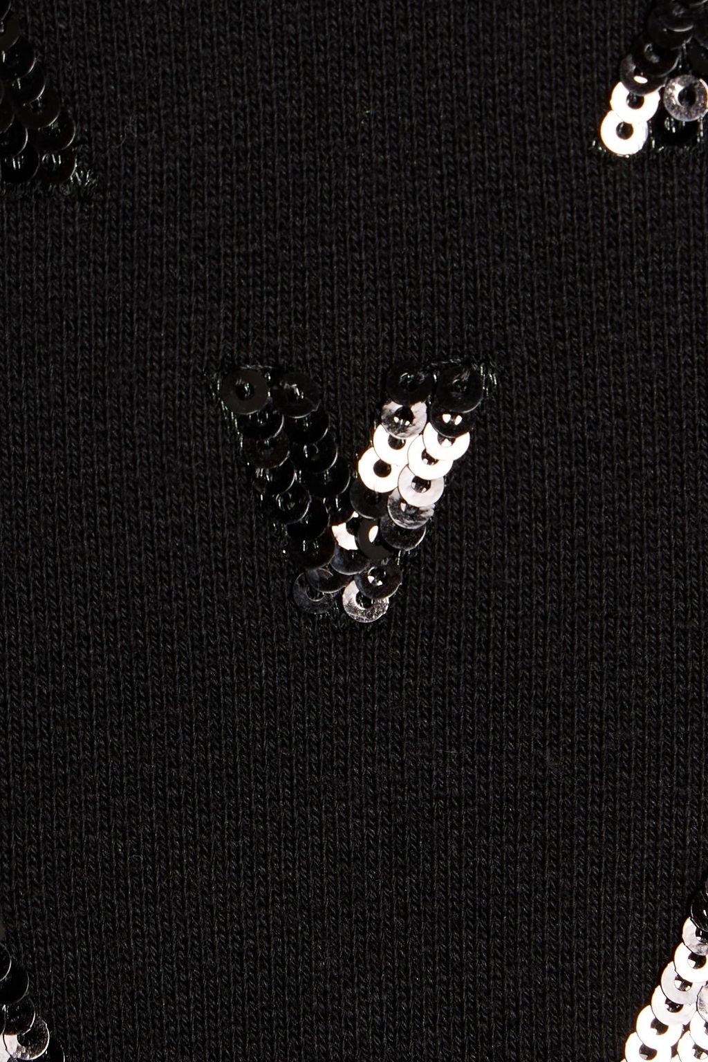 VALENTINO GARAVANI Sequin-embellished French cotton-terry hoodie