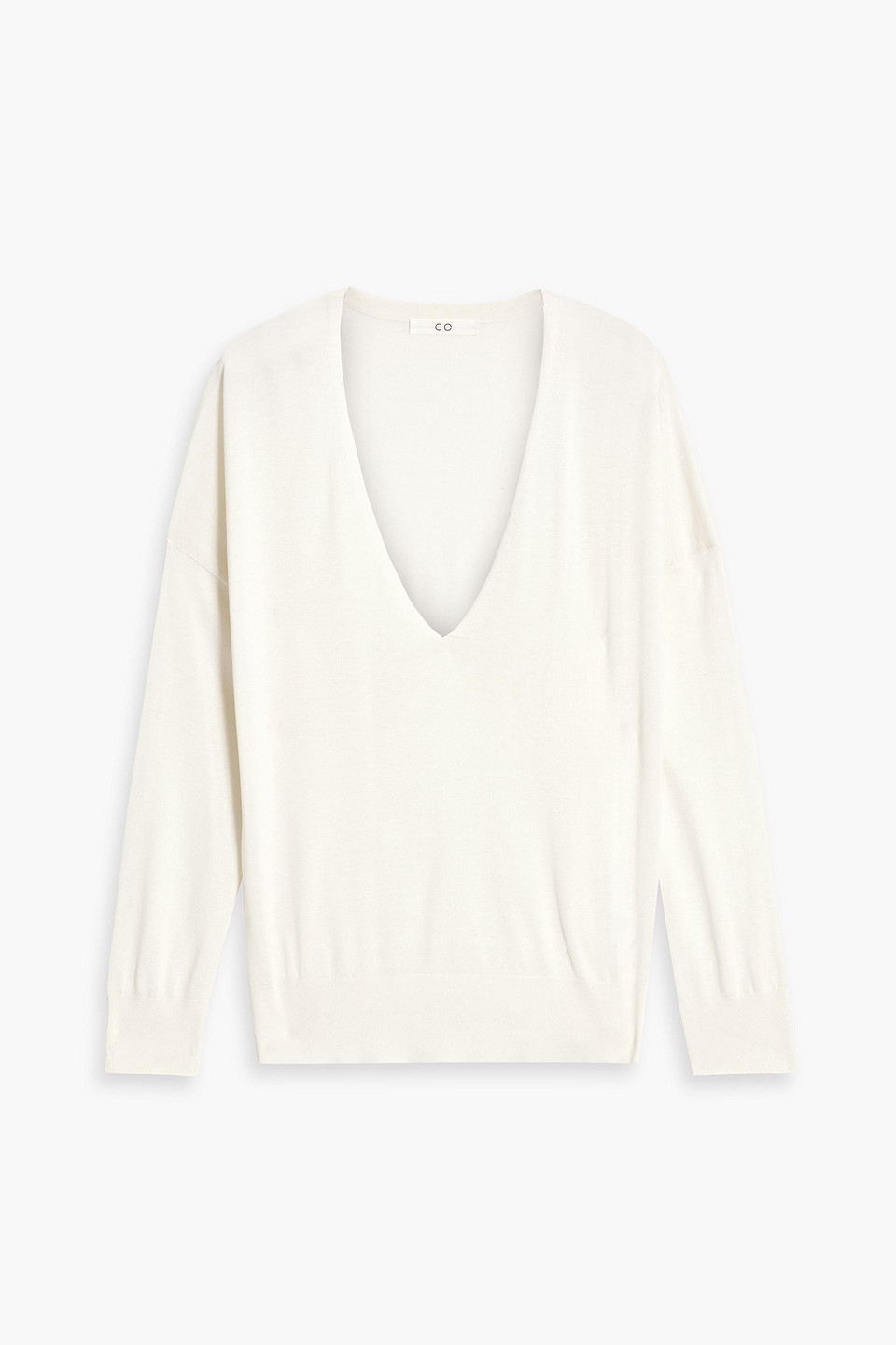 Co Silk Sweater In Ivory