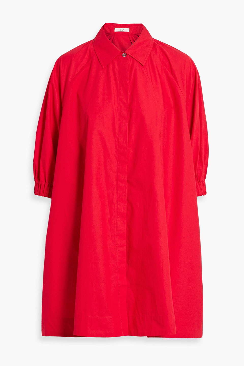 Co Tton-poplin Shirt In Red