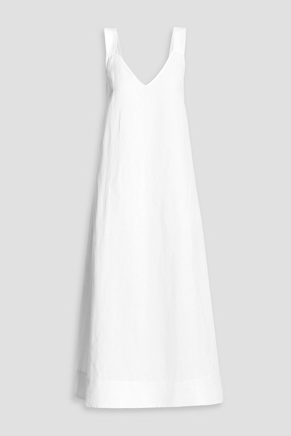Co Slub Woven Maxi Dress In White