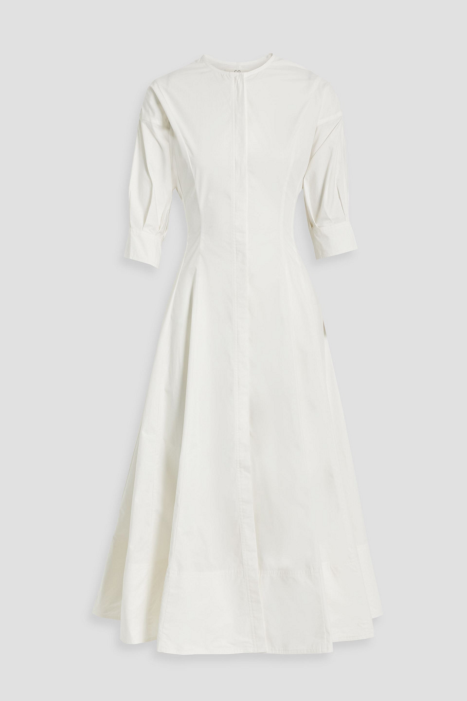 Co Women's Balloon Sleeve Poplin Midi-dress In White