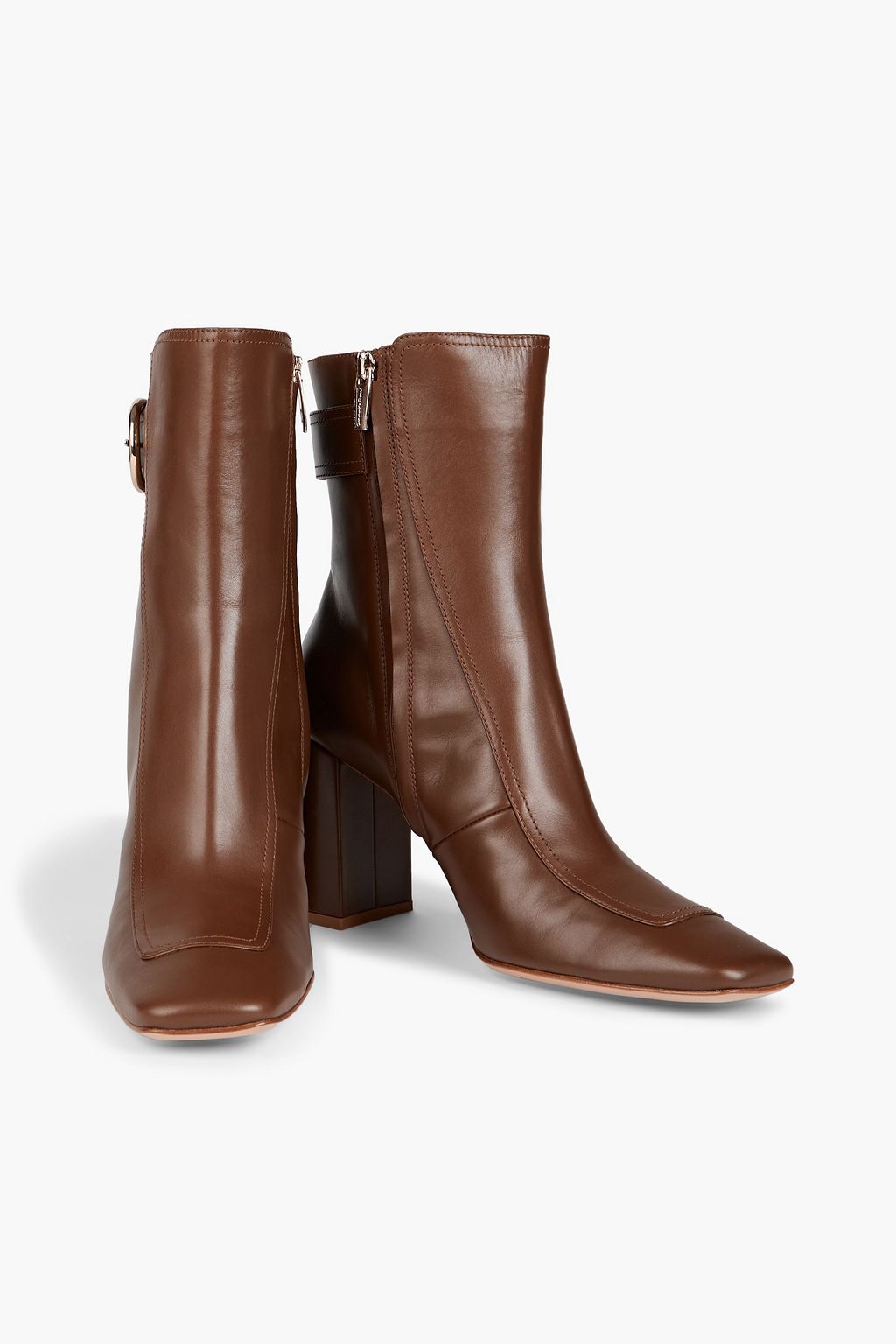 GIANVITO ROSSI Buckled leather ankle boots