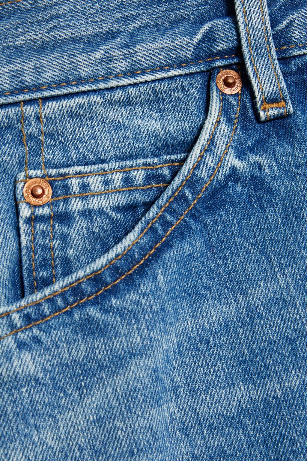 LEVI'S X VALENTINO GARAVANI بنطلون جينز بقصة أرجل مستقيمة وخصر متوسط الارتفاع