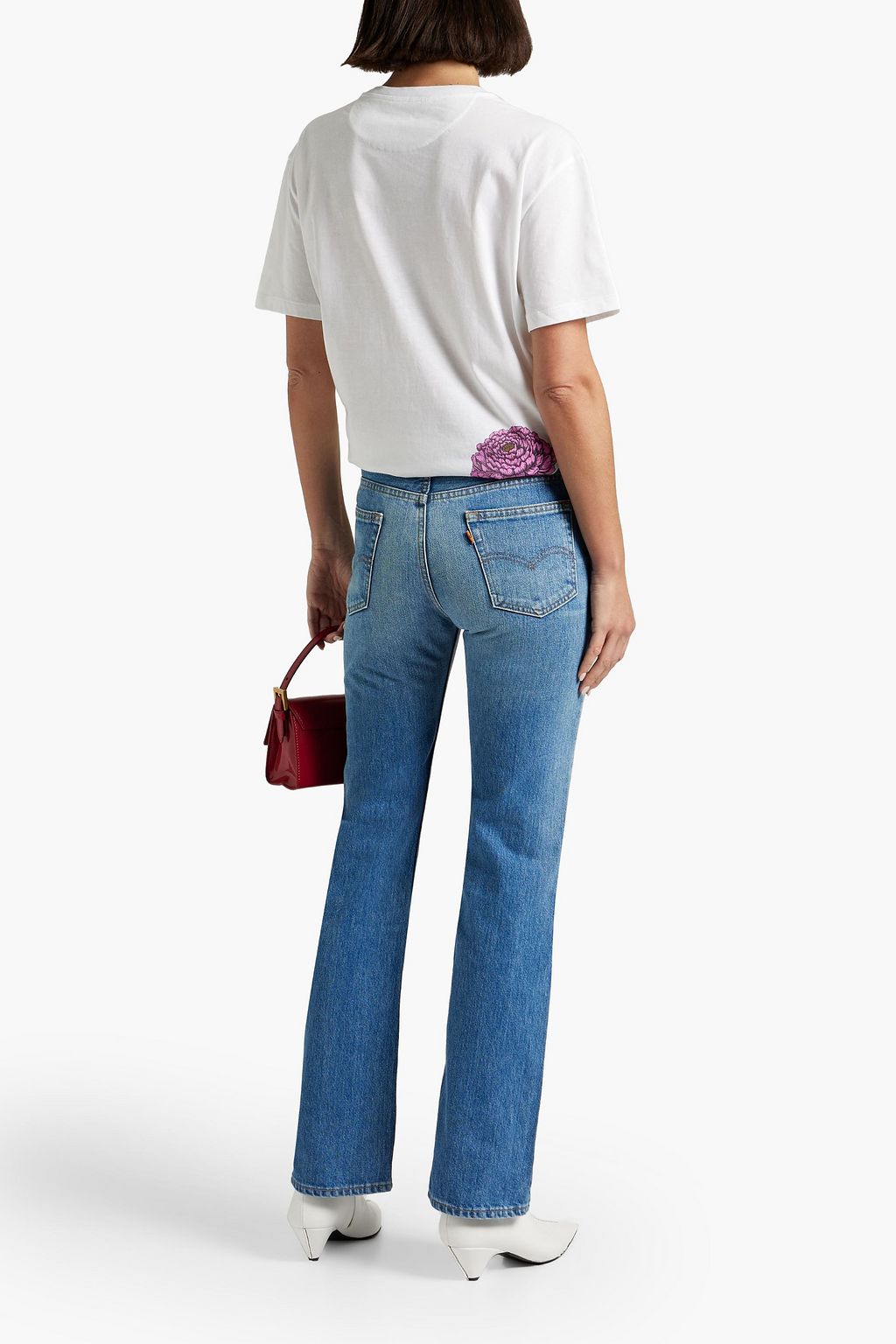 LEVI'S X VALENTINO GARAVANI بنطلون جينز بقصة أرجل مستقيمة وخصر متوسط الارتفاع