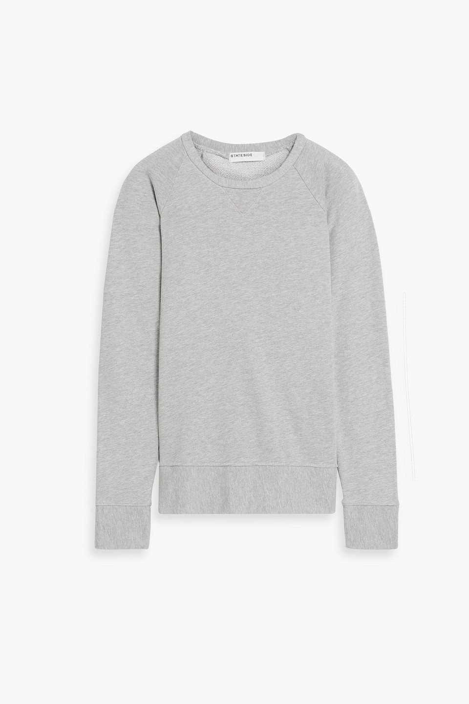 Stateside French Cotton-terry Sweatshirt In Light Gray
