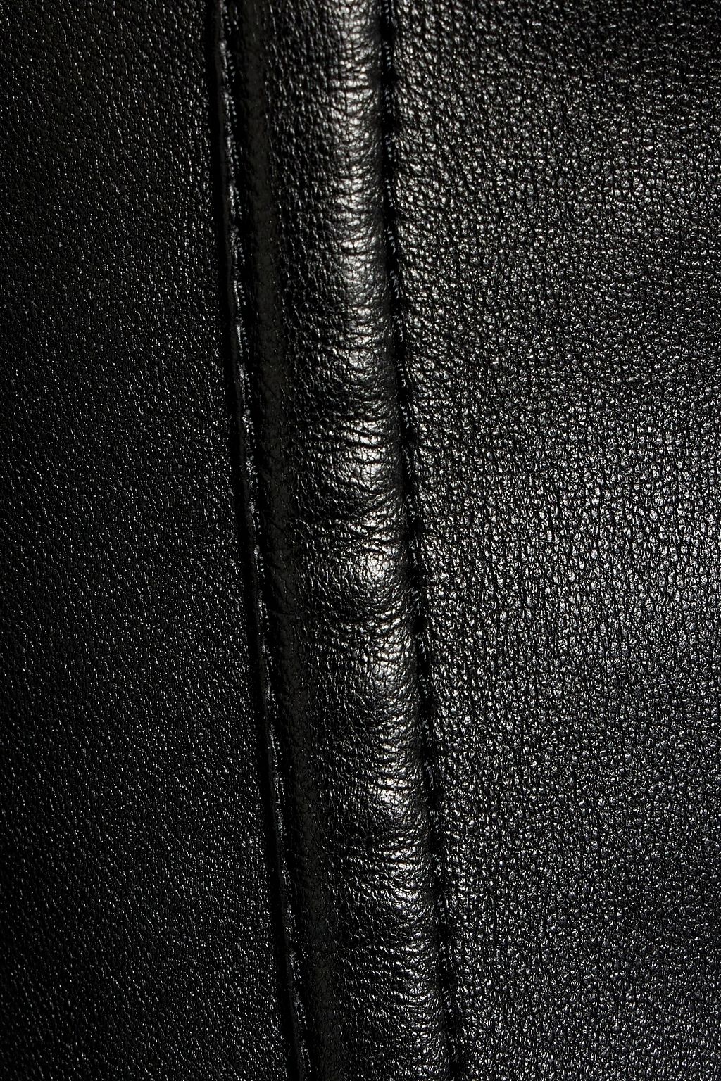 VALENTINO GARAVANI Fluted leather midi skirt