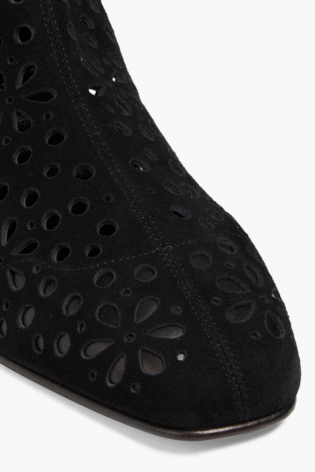 ROGER VIVIER Laser-cut suede ankle boots