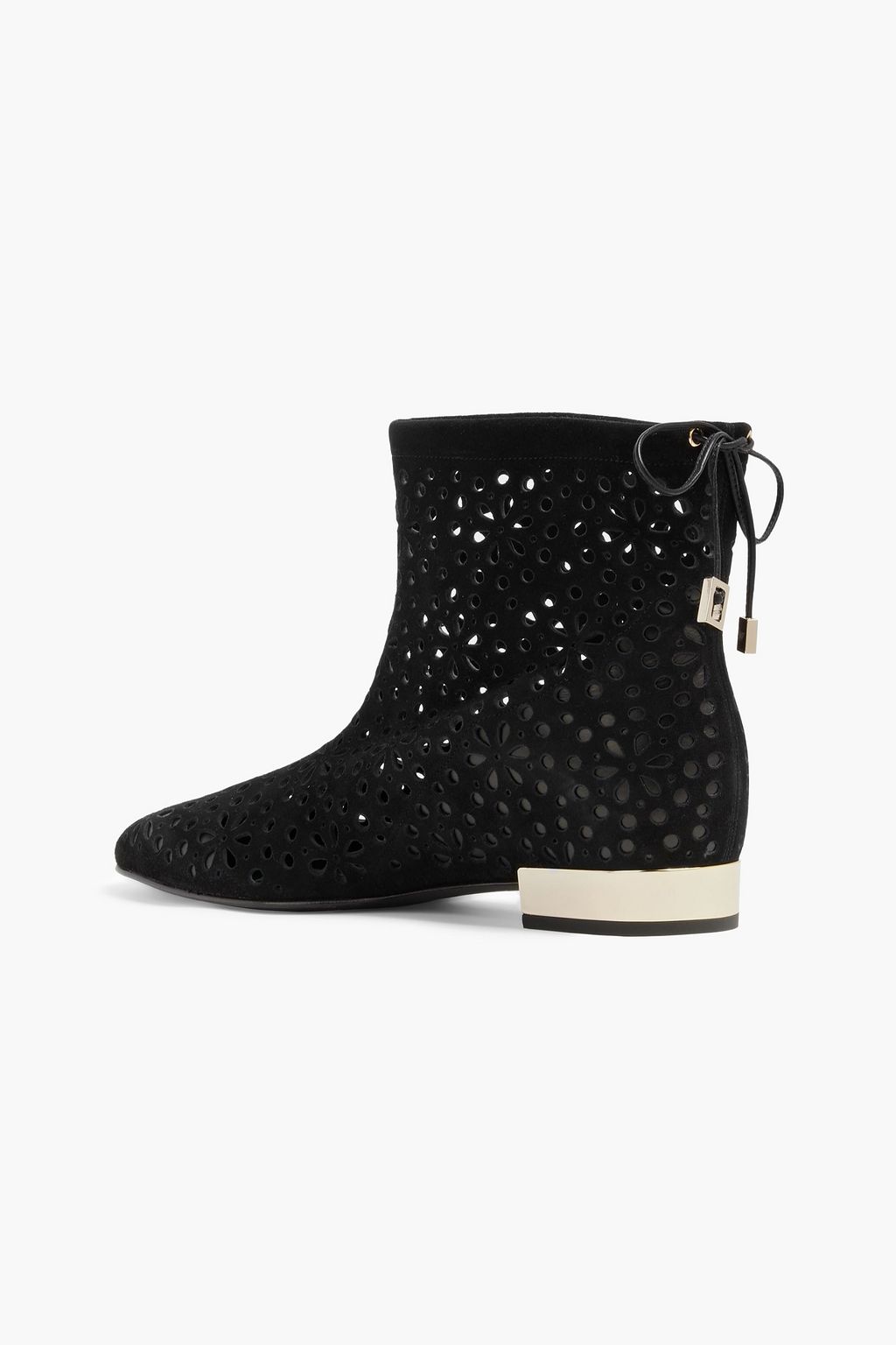 ROGER VIVIER Laser-cut suede ankle boots