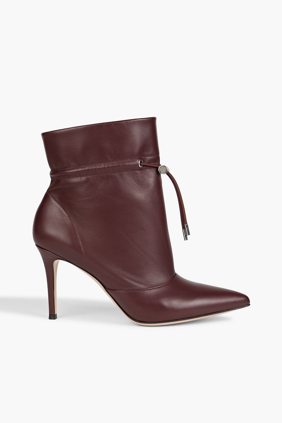 Gianvito Rossi Leather Ankle Boots In Merlot