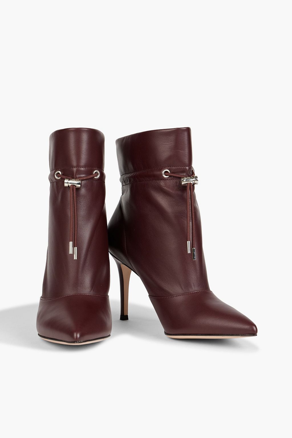 GIANVITO ROSSI Avery tie-detailed leather ankle boots