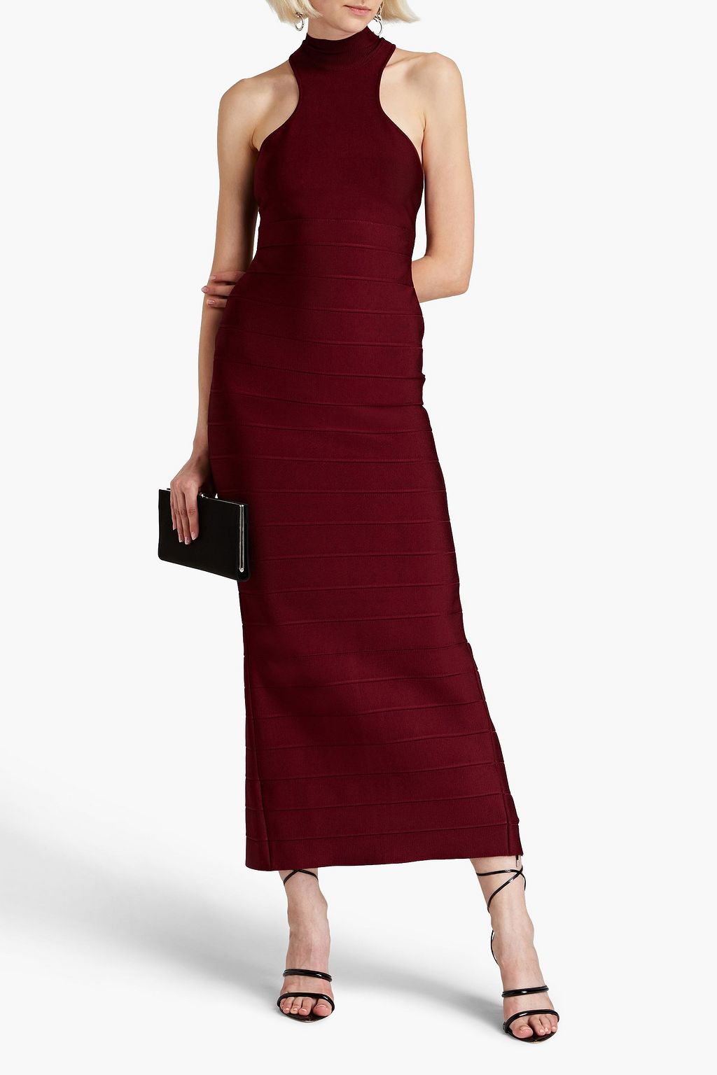 HERVÉ LÉGER Racer Icon bandage maxi dress