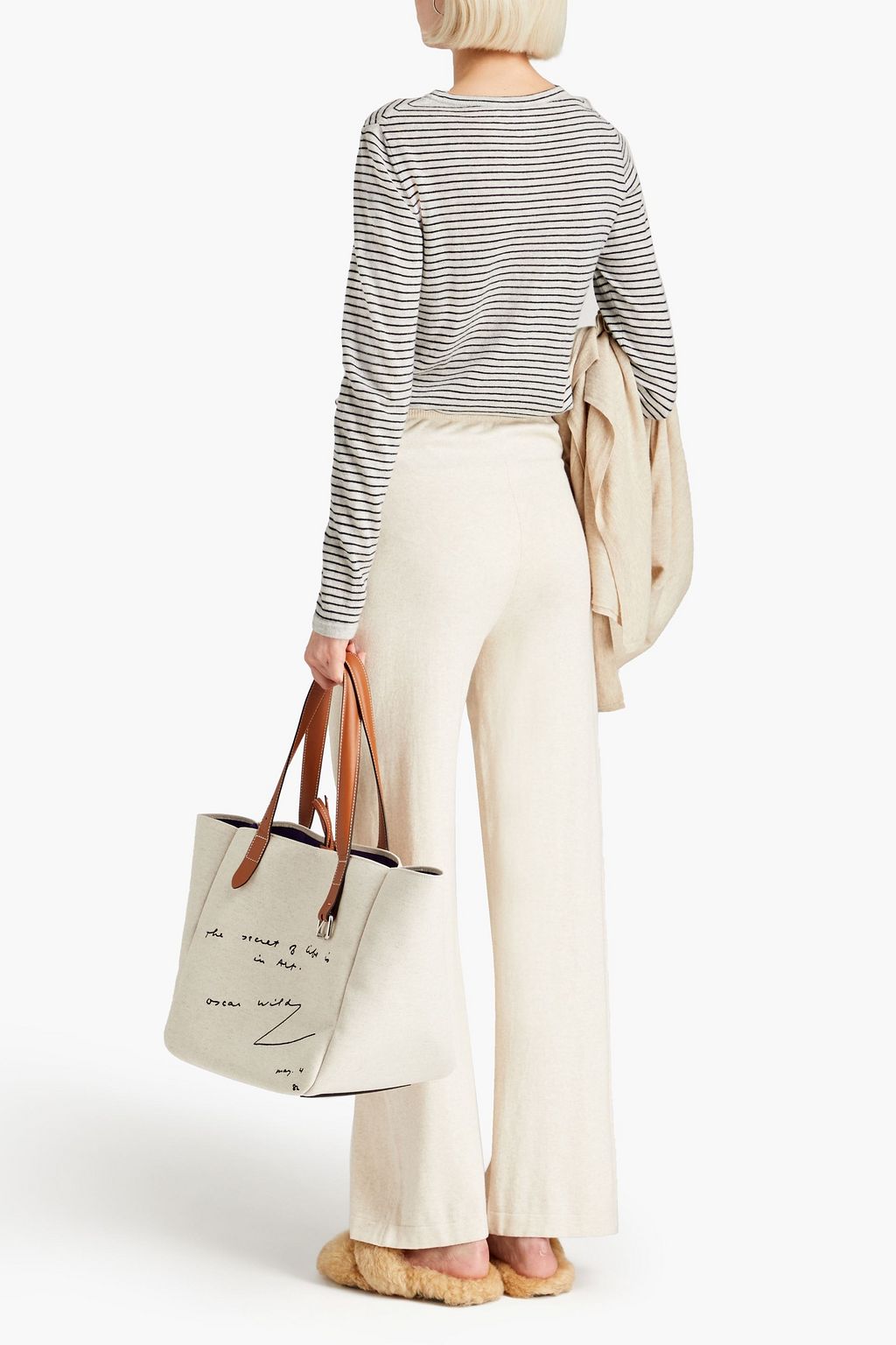 MAJESTIC FILATURES Melierte Track Pants aus einer Biobaumwollmischung