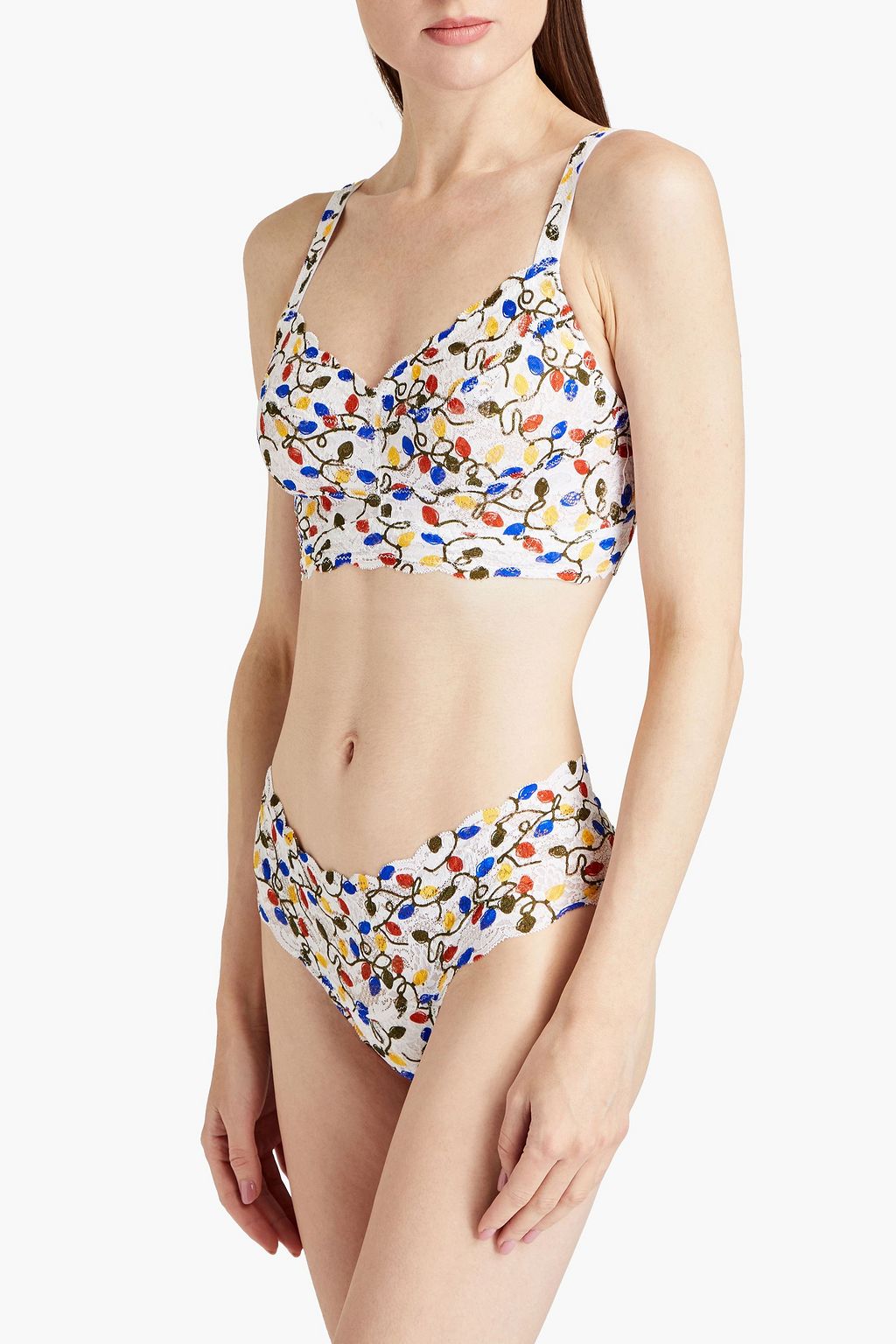 COSABELLA ストレッチレース ブラレット プリント入り
