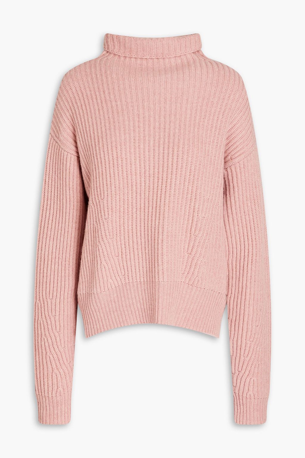 Baby pink Verbier ribbed cashmere 