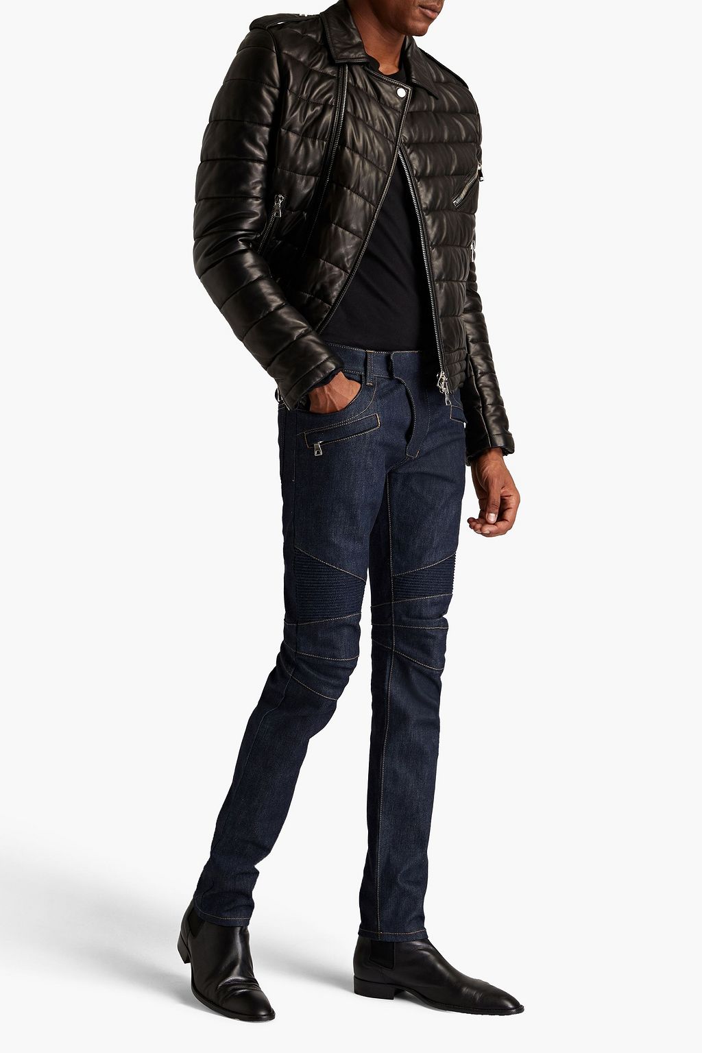 BALMAIN Quilted leather | Sale up to 70% off | THE OUTNET